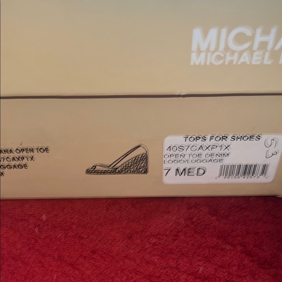 Michael Kors Blue and Cream Wedge Shoes - Picture 9 of 9